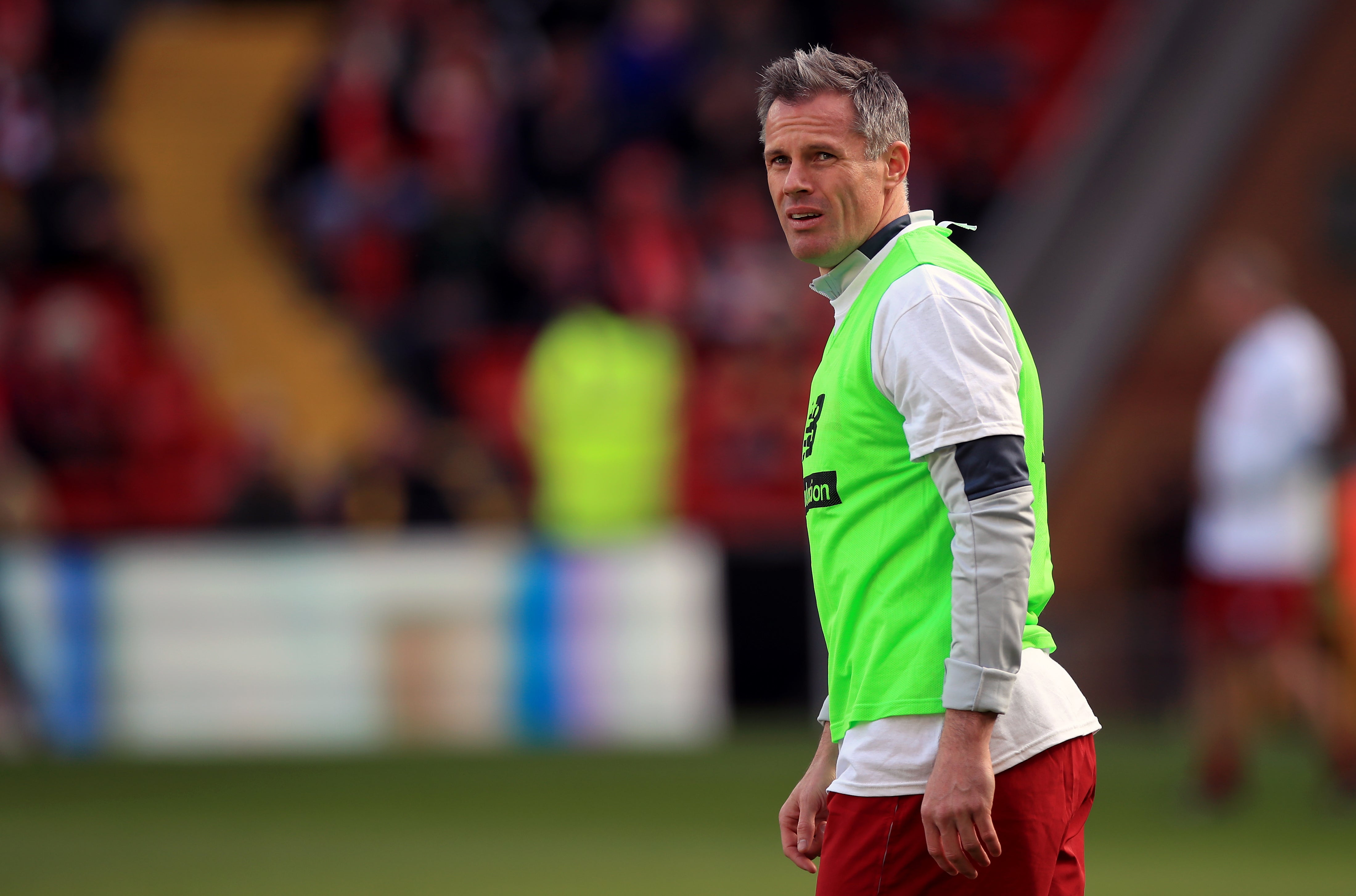 A horse scared Jamie Carragher (Peter Byrne/PA)