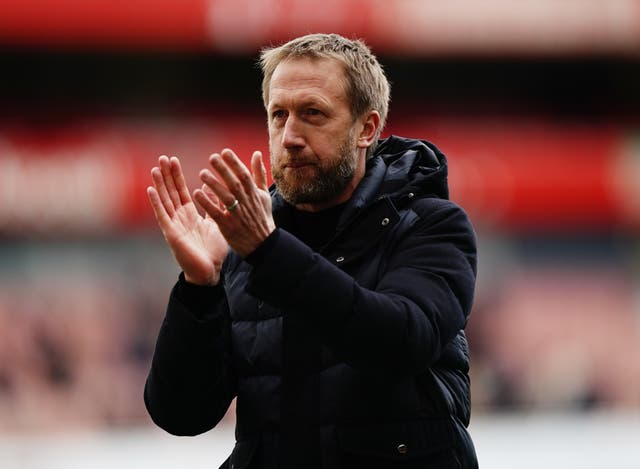 Chelsea were expected to hold talks with Graham Potter, pictured, over the vacant manager’s job (Aaron Chown/PA)