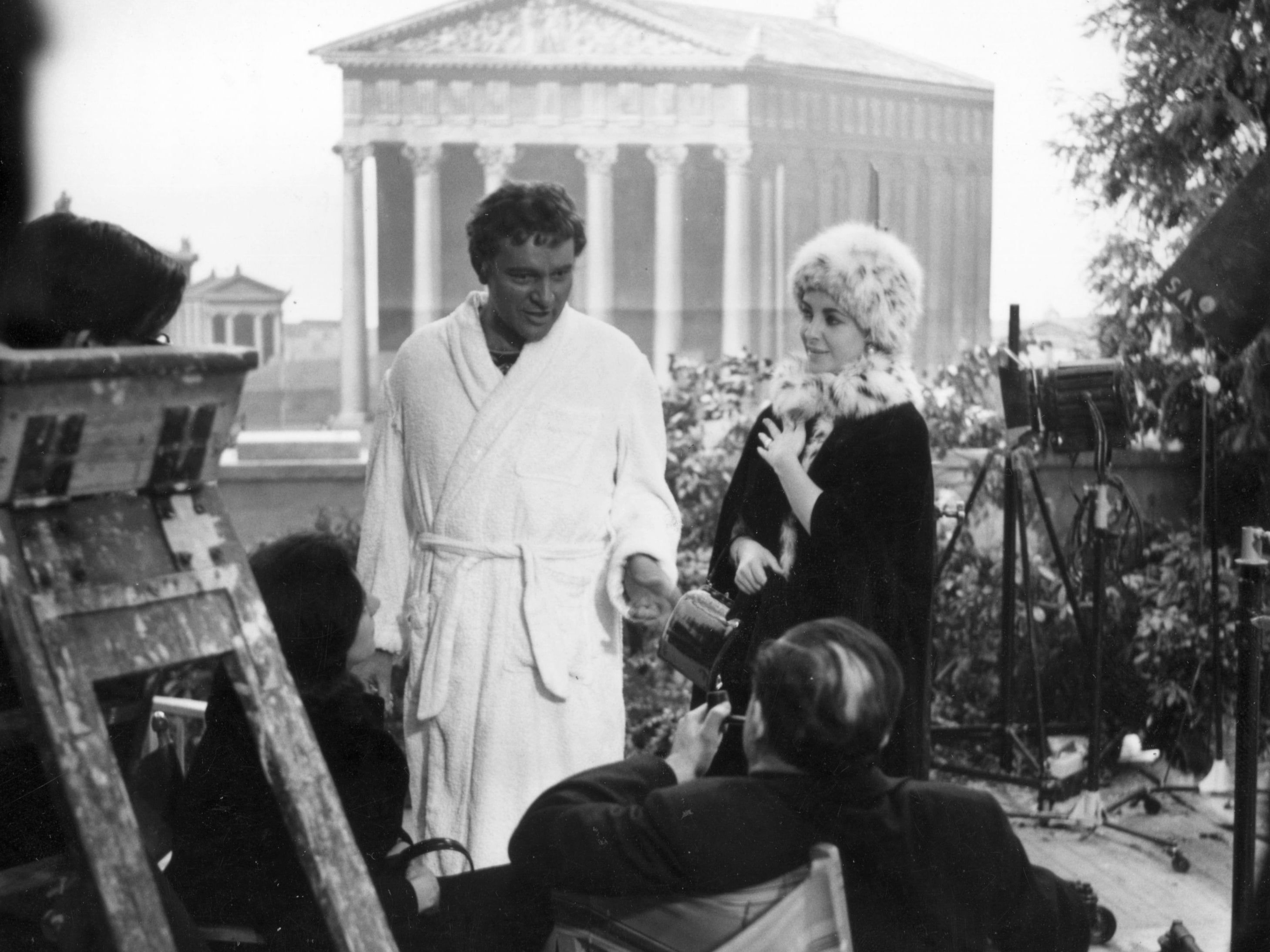 Richard Burton and Elizabeth Taylor on the set of ‘Cleopatra’