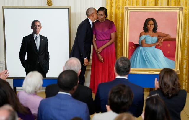 APTOPIX Biden Obama Portraits