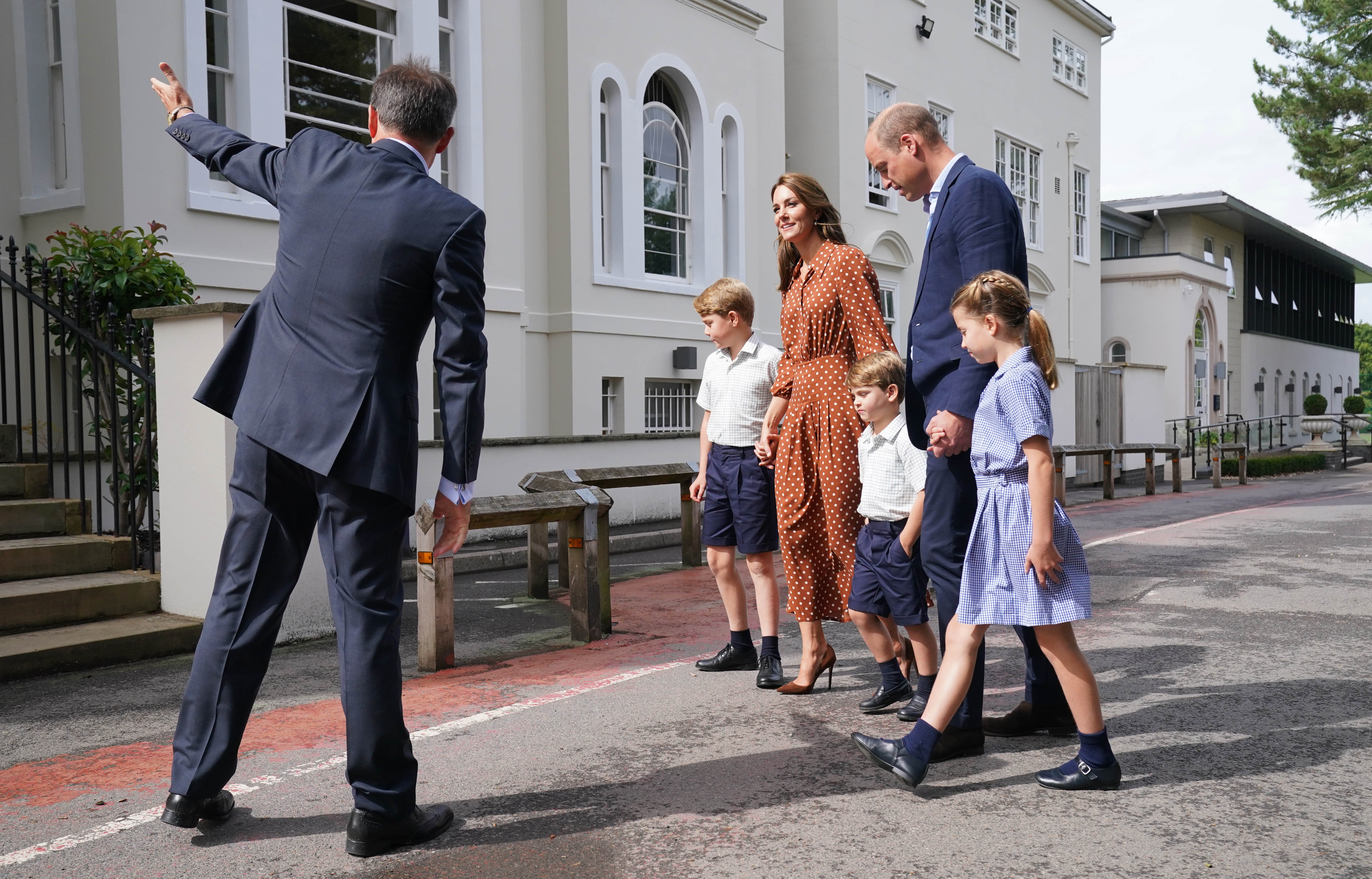 The Cambridge family prepare for the welcome session (Jonathan Brady/PA)