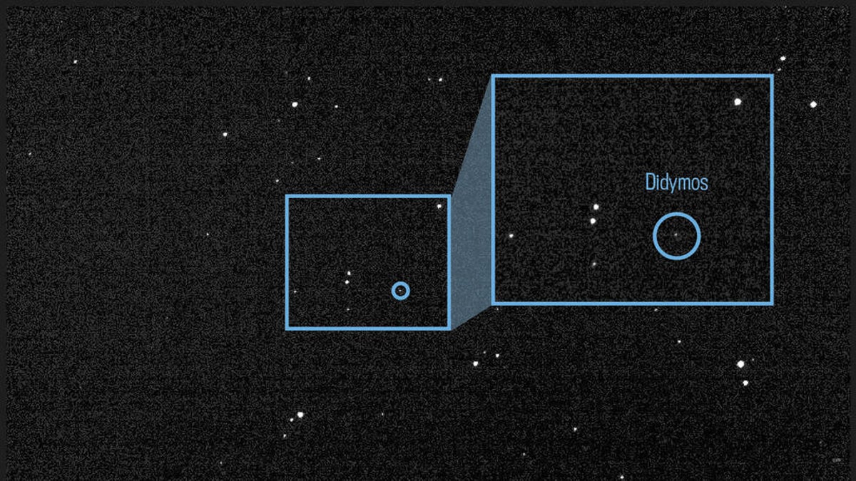 Nasa’s asteroid crashing mission returns first image of target space rock
