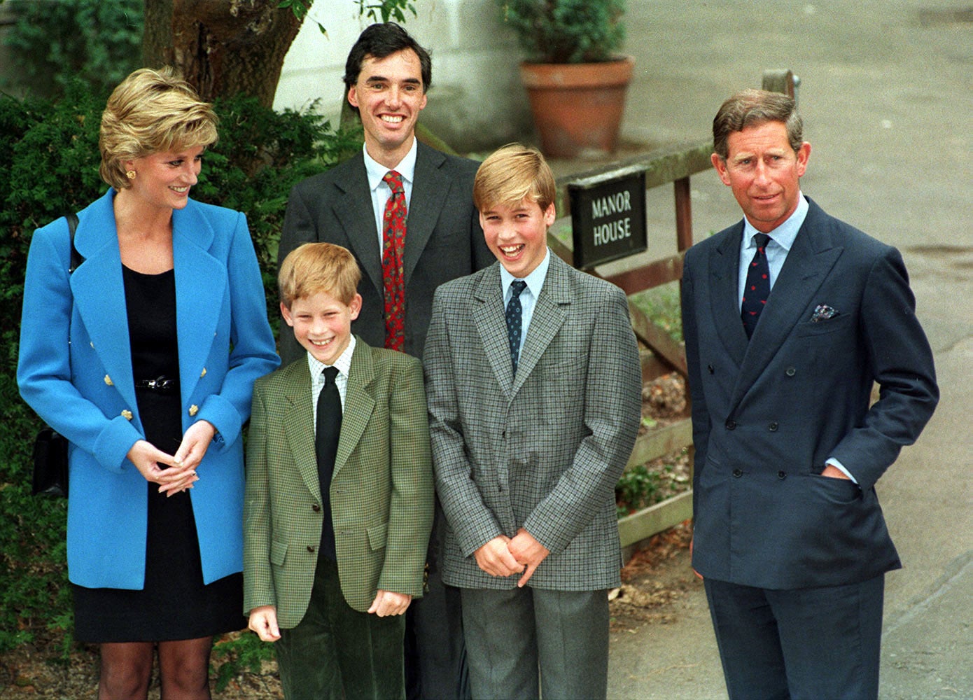 The Prince and Princess of Wales and their sons on William’s first day at Eton (Stefan Rousseau/PA)
