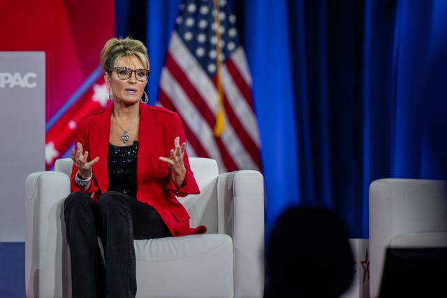 <p>Sarah Palin attends CPAC 2022 in Texas</p>