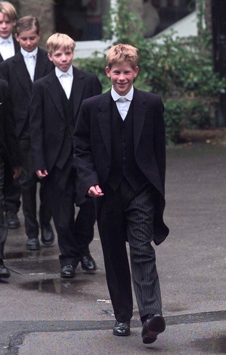 Harry on first day at Eton in 1998 (Tim Ockenden/PA)