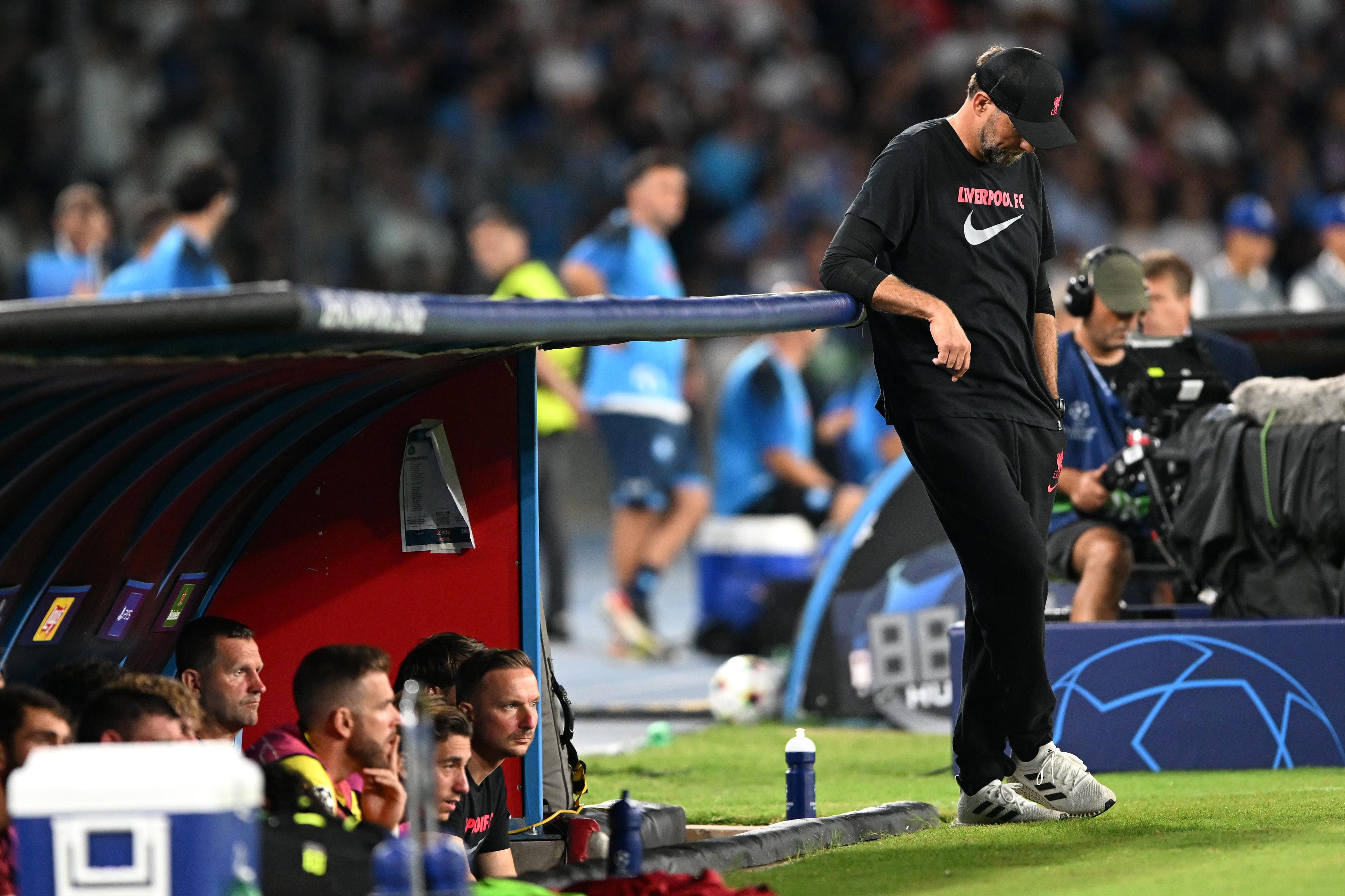 Jurgen Klopp watched on as Liverpool were outplayed by Napoli