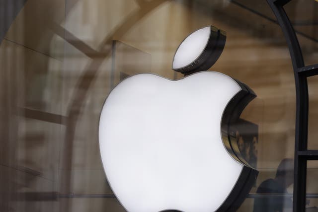 The logo in the window of the Apple Store on Regent Street, London. The technology giant has smashed the global record for quarterly profits after racking up a surplus of 18 billion US dollars (£11.9 billion).