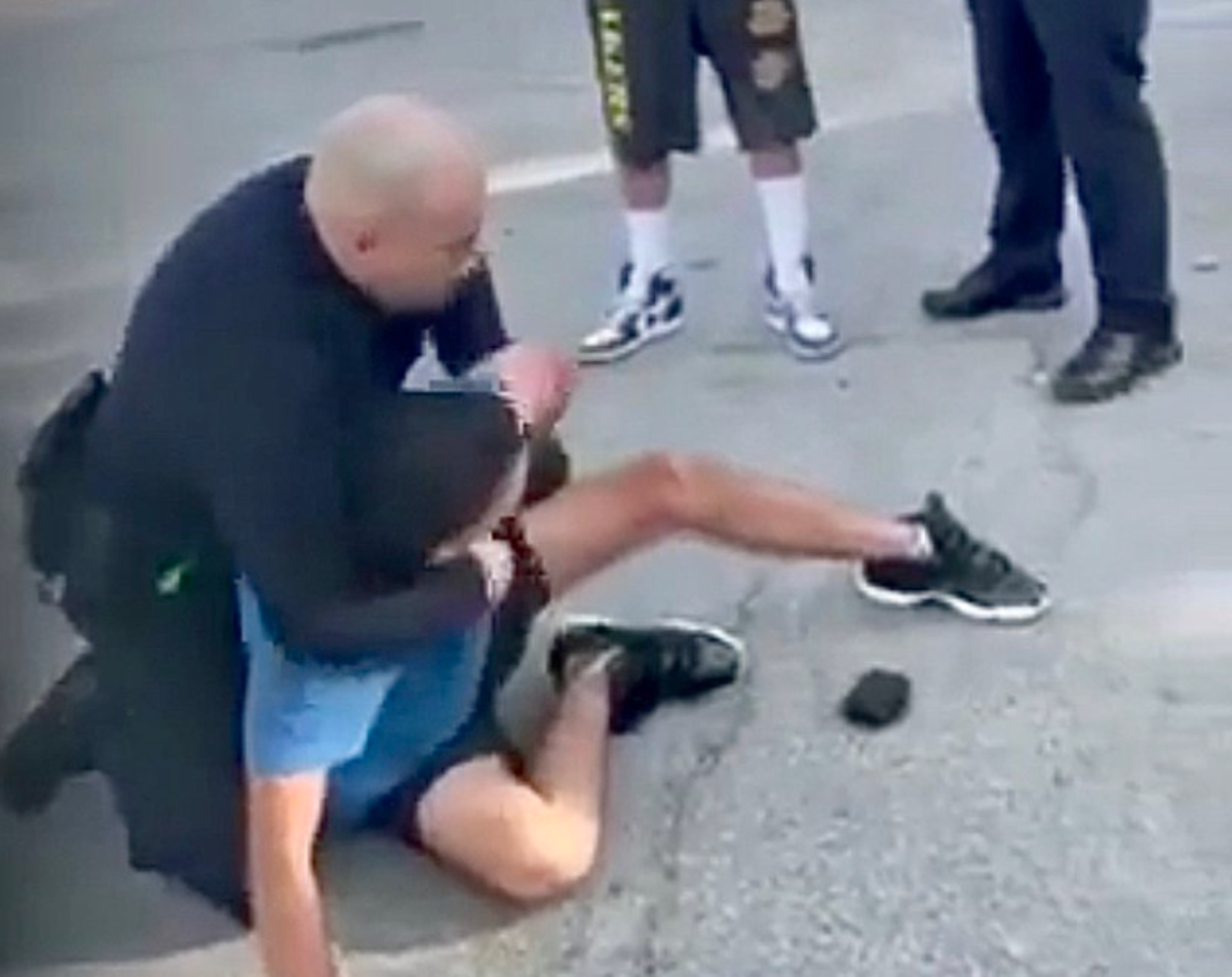Video shows LAPD officer wrestling with teenager who was filming arrest at police-sponsored movie showing