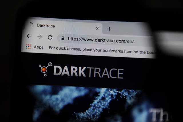 Darktrace shares plunged by a third after a private equity suitor confirmed it would not make a bid for the UK cyber-security specialist (Alamy/PA)