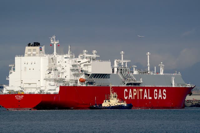 Gas shipments have been coming to Europe from around the world during this crisis (Gareth Fuller/PA)