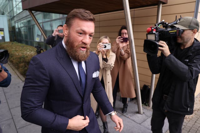 Conor McGregor leaves Blanchardstown Court (Nick Bradshaw/PA)