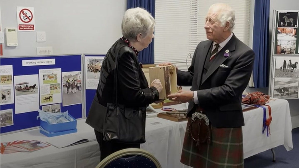 Prince Charles sports kilt as he visits Scottish town’s landmarks