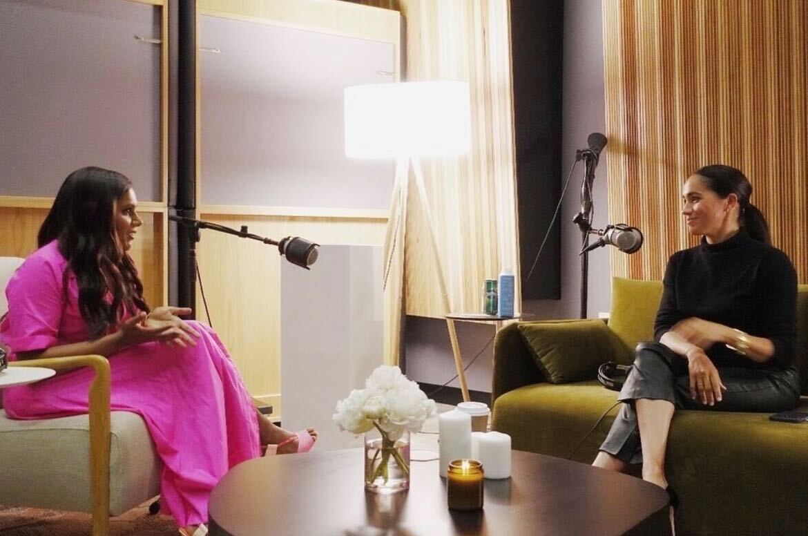 Mindy Kaling and Meghan recording ‘Archetypes’