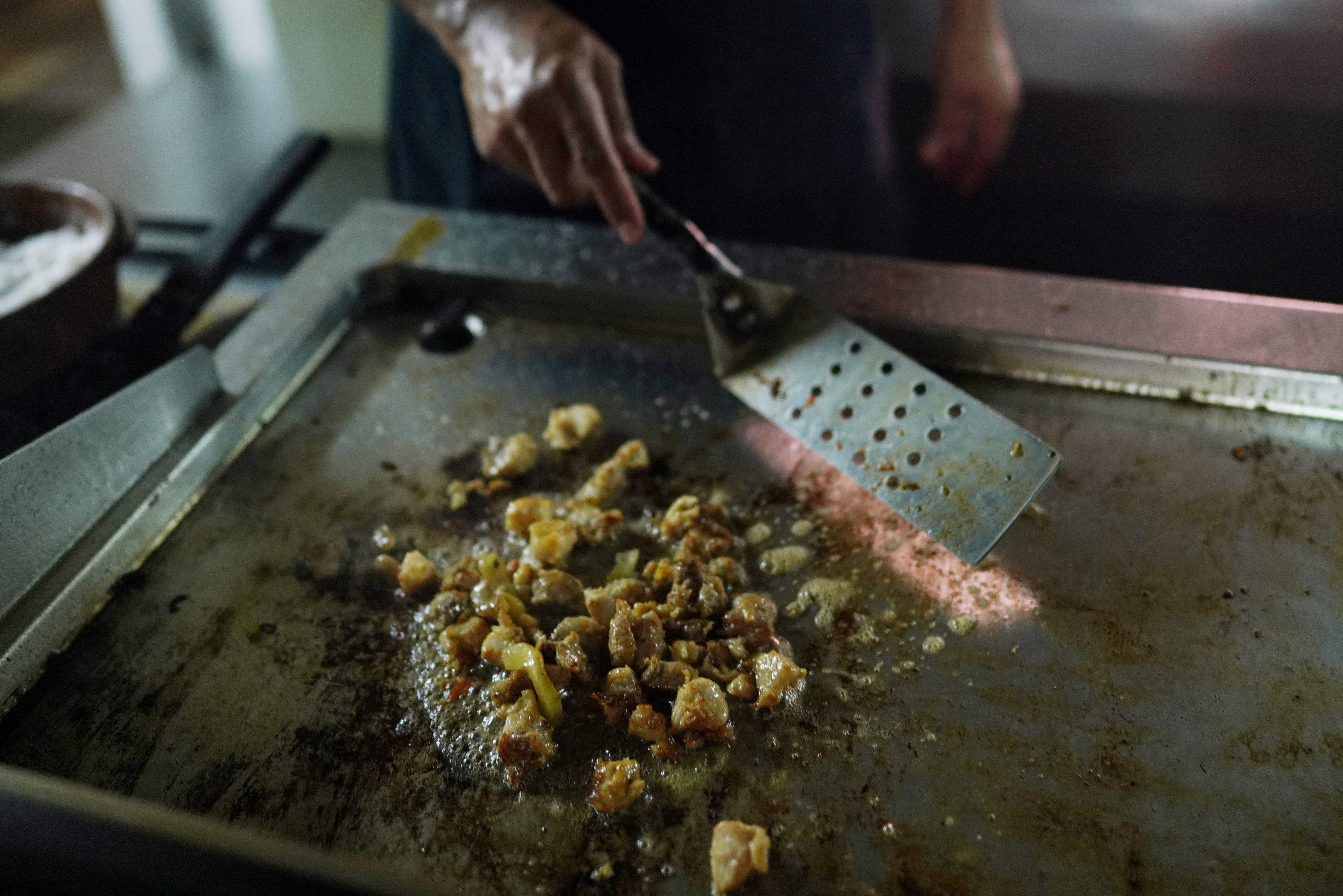 Cuban crocodile meat is prepared in a restaurant at Zapata swamp