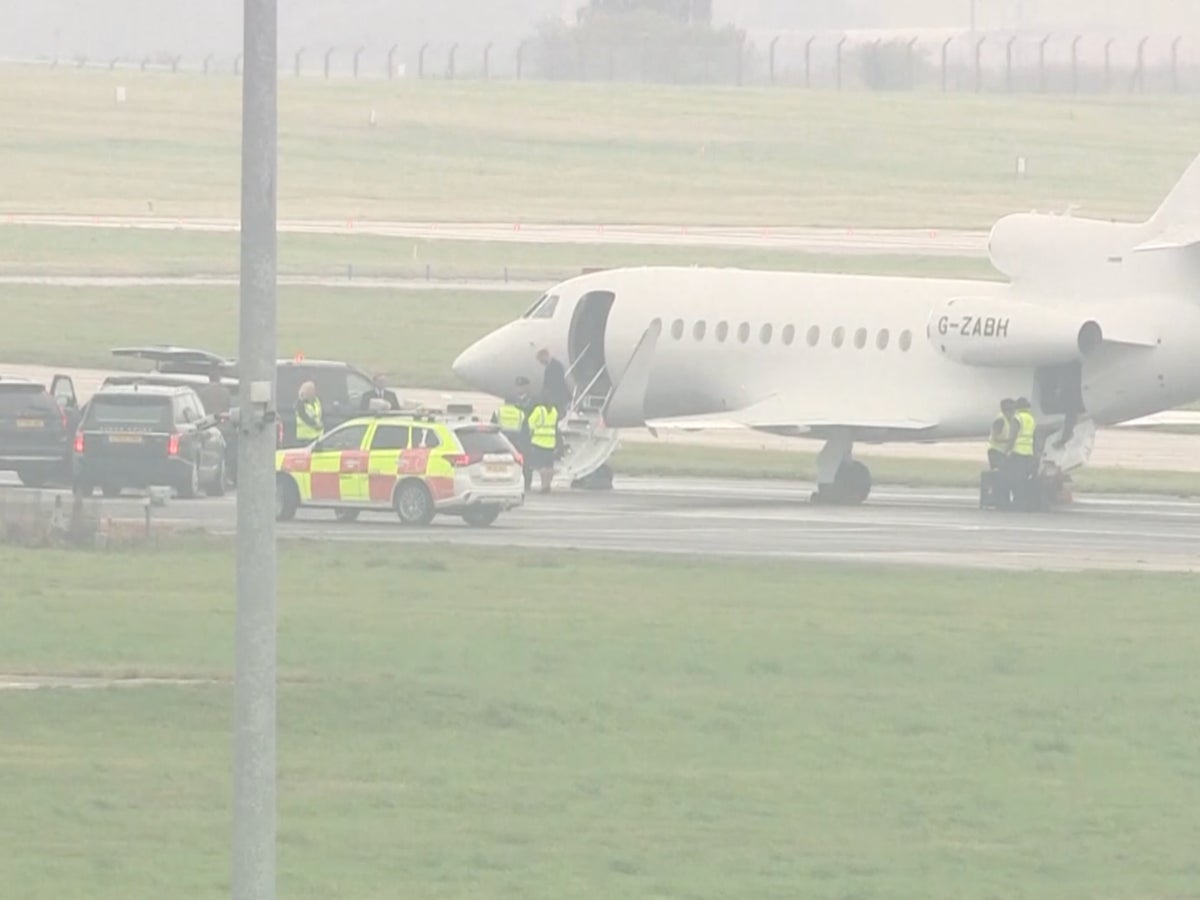 RAF plane lands with senior royals including William and Andrew amid Queen health concerns