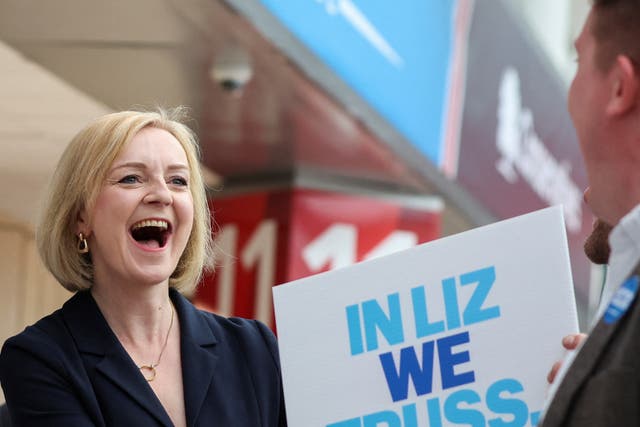 <p>‘I want to deliver the promise of the 2019 manifesto’, Liz Truss told supporters at a hustings prior to becoming PM</p>