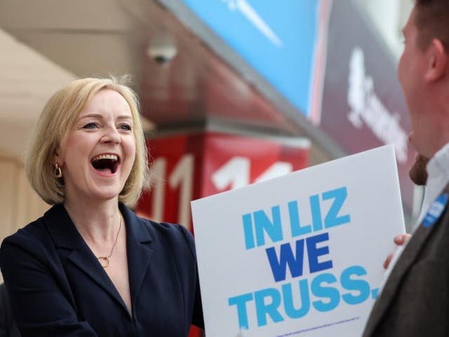 <p>‘I want to deliver the promise of the 2019 manifesto’, Liz Truss told supporters at a hustings prior to becoming PM</p>