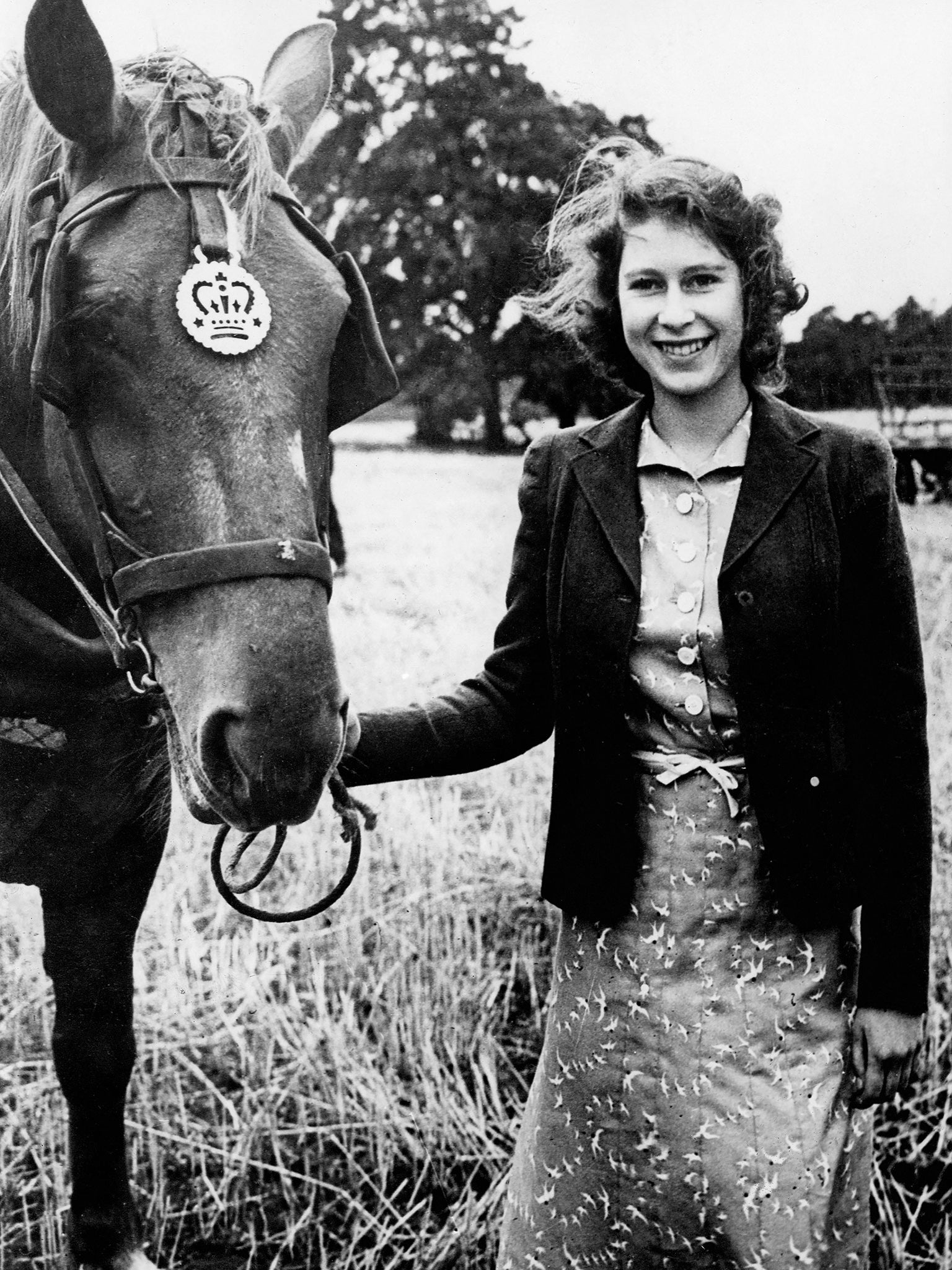 Young Elizabeth with one of her horses