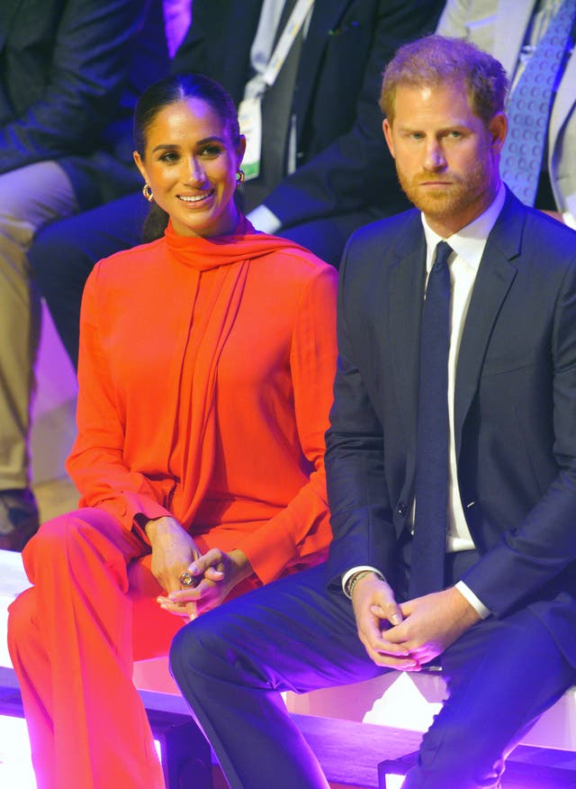 The Duke and Duchess of Sussex in Manchester earlier this week (Peter Byrne/PA)