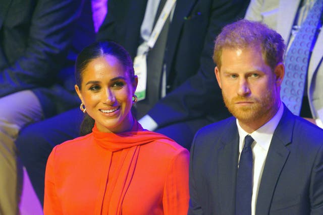 The Duke and Duchess of Sussex in Manchester earlier this week (Peter Byrne/PA)