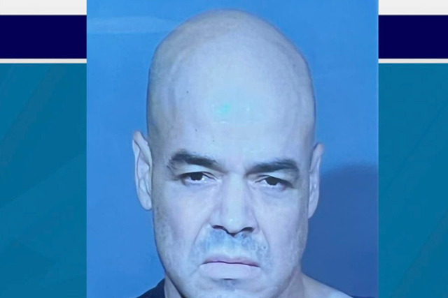 <p>A booking photo released by authorities in Las Vegas of Rob Telles, who has been charged with the murder of journalist Jeff German</p>