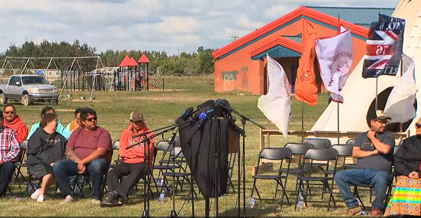 A news conference and prayer ceremony is being held on 8 September 2022, four days after Saskatchewan’s deadliest mass killing event unfolded in the small northern community of James Smith Cree Nation