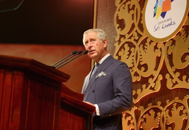The Prince of Wales speaking at the Commonwealth Heads of Government Meeting (CHOGM) in Colombo, Sri Lanka (Chris Jackson/PA)