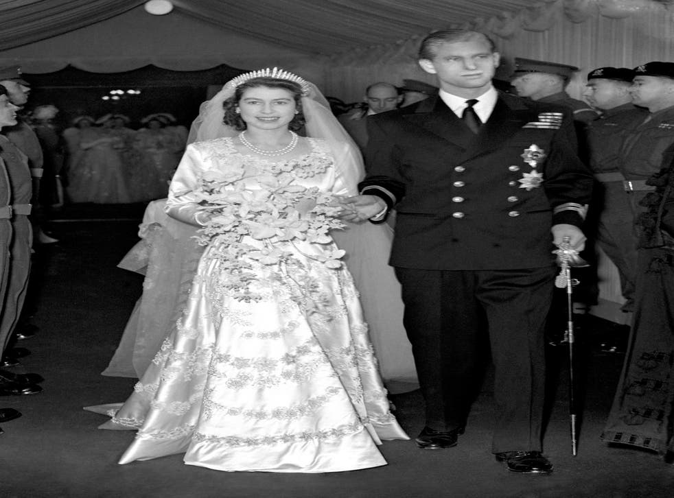 Princess Elizabeth and the Duke of Edinburgh as they leave Westminster Abbey after their marriage ceremony (PA)