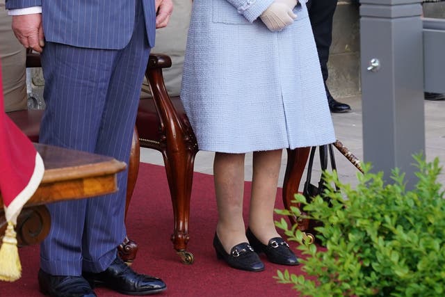 King Charles III, left, with his mother, the Queen (PA)