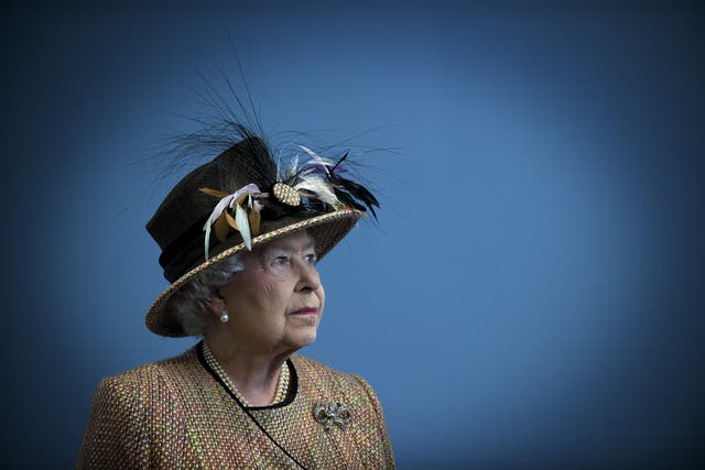 The Queen opening the re-furbished Somerset House East Wing, King’s College London (Eddie Mulholland/PA)