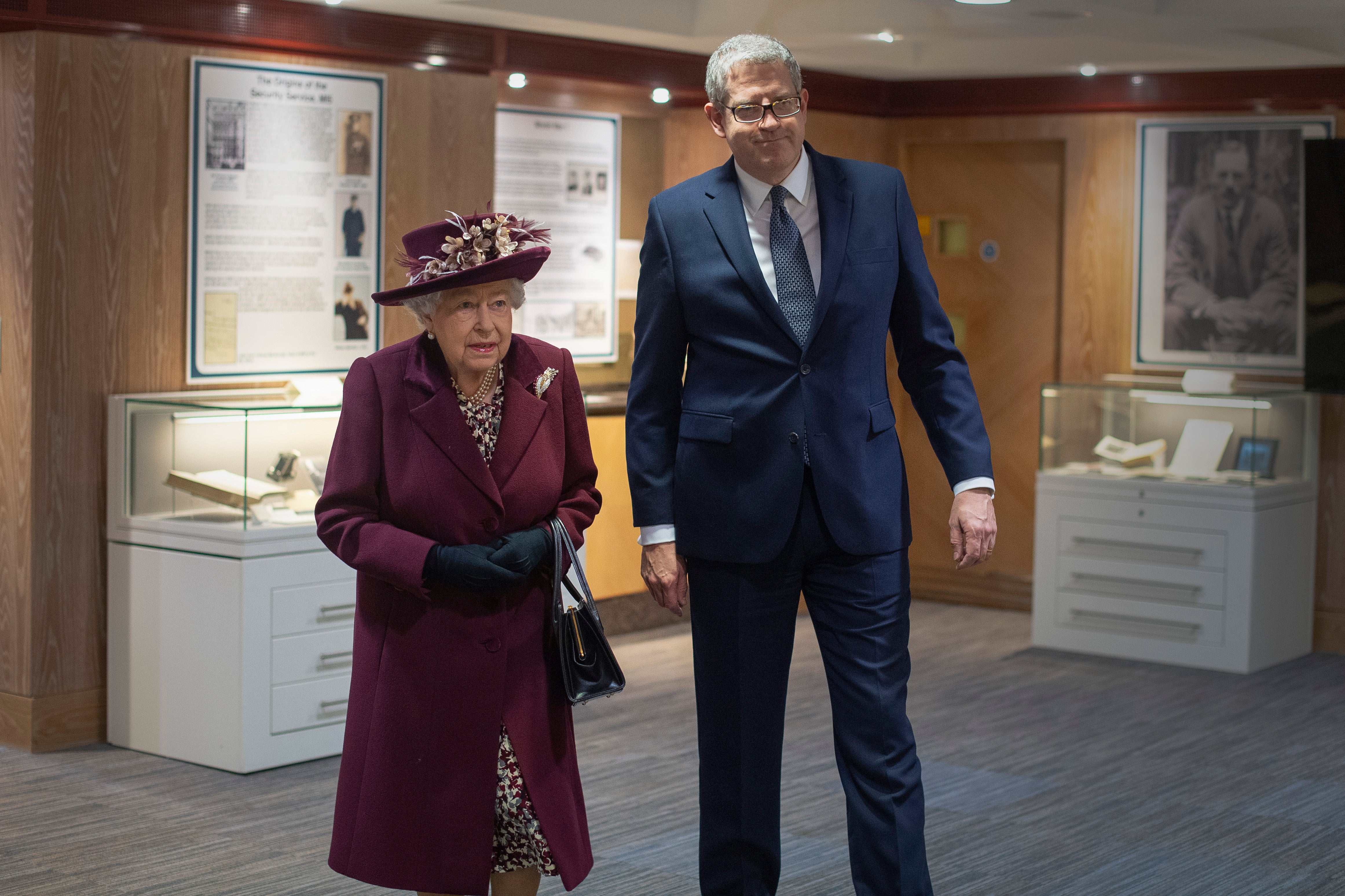 The Queen with MI5 director general Andrew Parker before he became her Lord Chamberlain (Victoria Jones/PA)