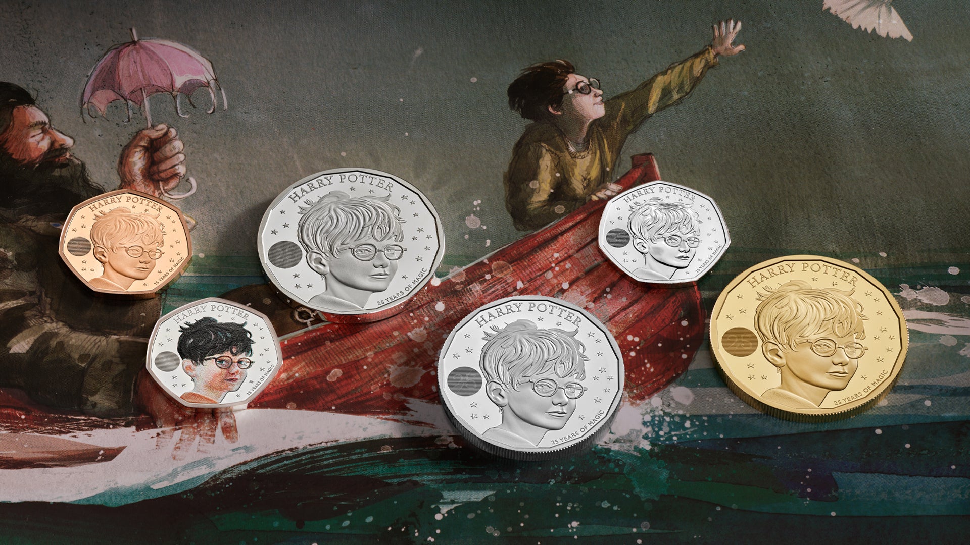 New Harry Potter coins have been unveiled by the Royal Mint (Royal Mint/PA)