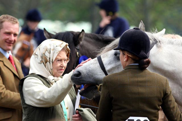 The Queen at the Royal Horse Show in Windsor, Berkshire (Steve Parsons/PA)