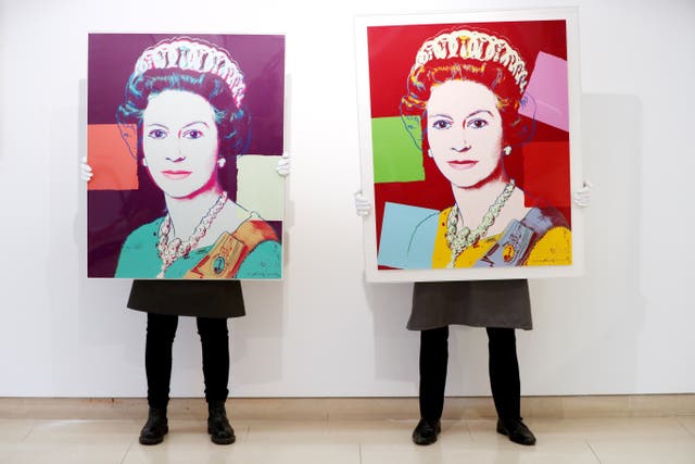 <p>Queen Elizabeth II, from: Reigning Queens screenprint in colours by Andy Warhol (Jonathan Brady/PA)</p>