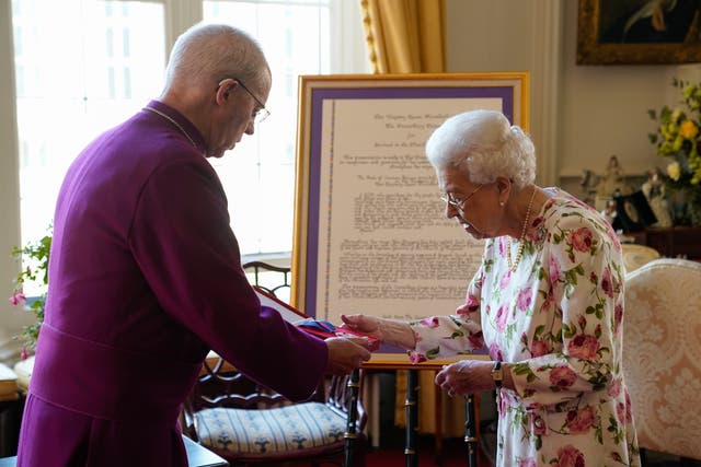 Queen Elizabeth II receives the Archbishop of Canterbury Justin Welby at Windsor Castle (PA)