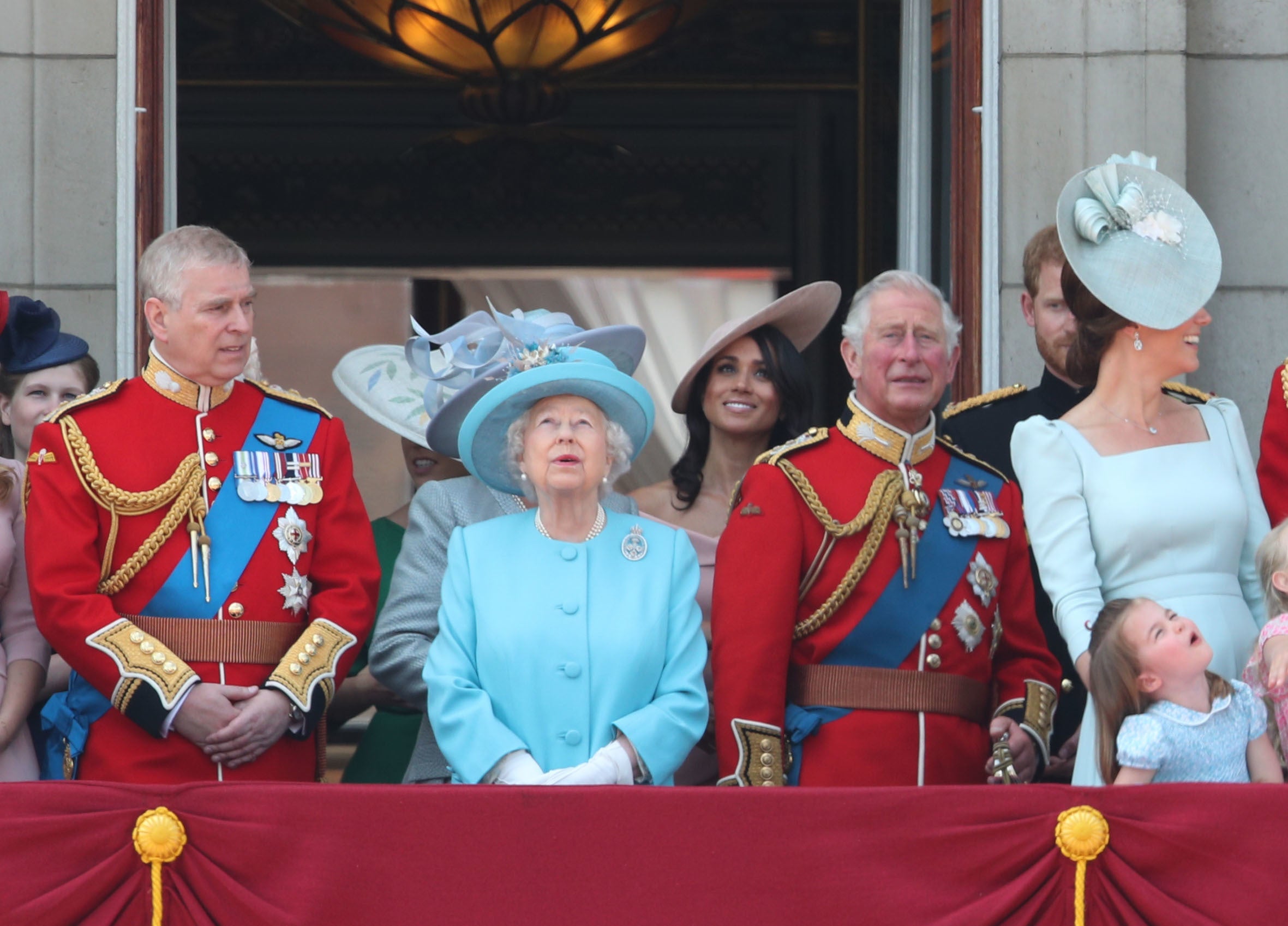 The Duke of York, the Prince of Wales and the royal family at Trooping the Colour celebrations (Yui Mok/PA)