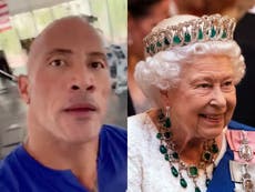 Dwayne Johnson pays tribute to the Queen hours after falling victim to fake tweet hoax
