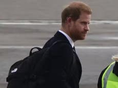 Prince Harry touches down in London after rushing to Balmoral following Queen’s death