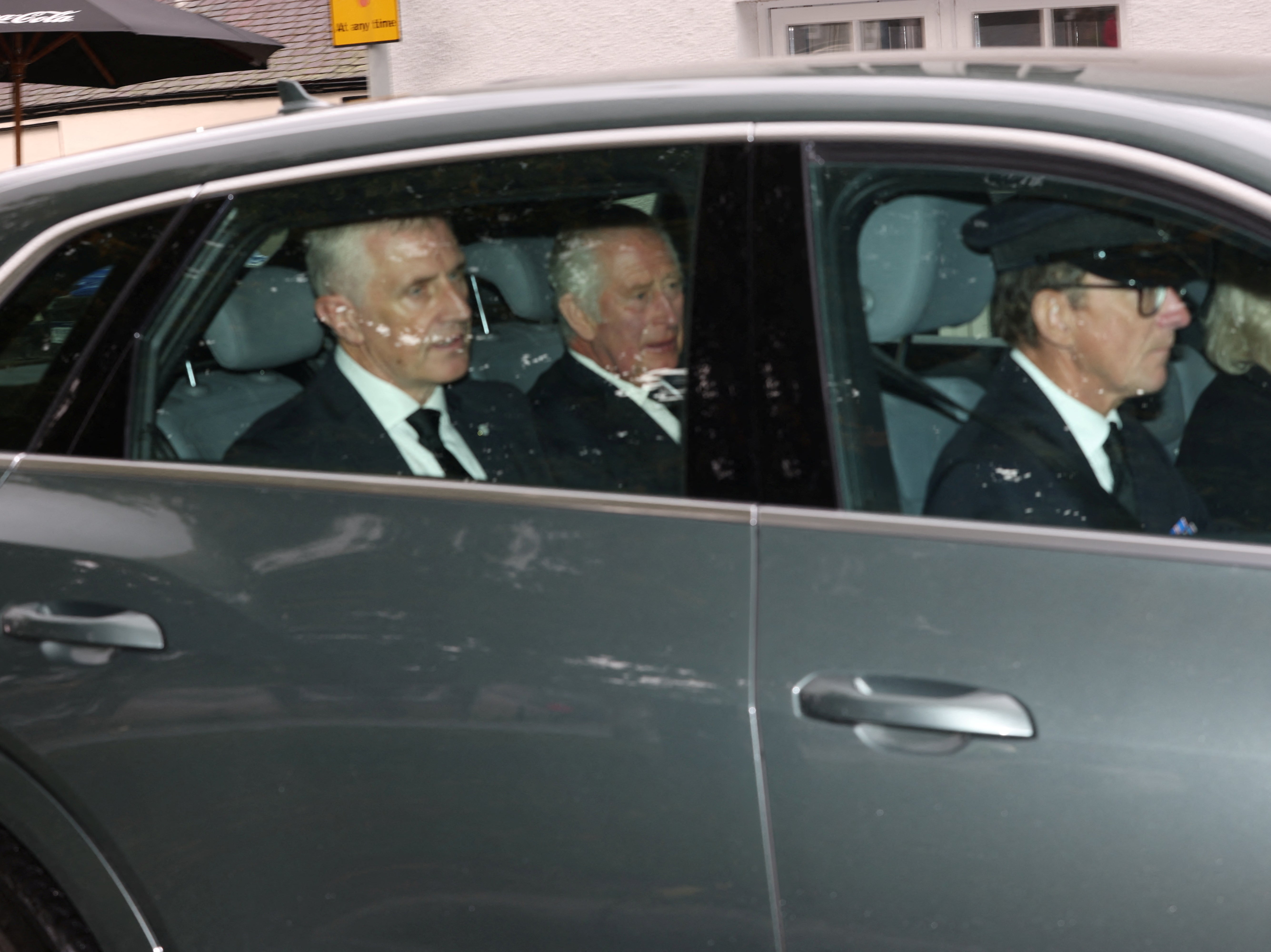 King Charles III and the Queen consort have left Balmoral en route to Aberdeen airport where they will fly back to London