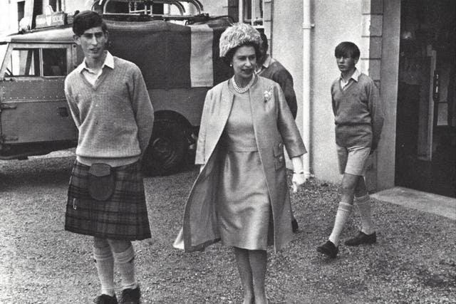 The Queen and Prince Charles at Gordonstoun in 1967 (Gordonstoun/PA)