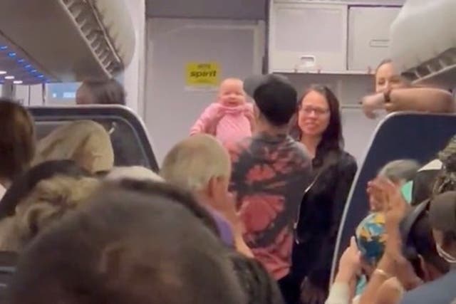 <p>Video captures moment nurse saves baby who stopped breathing on Spirit flight to Orlando</p>