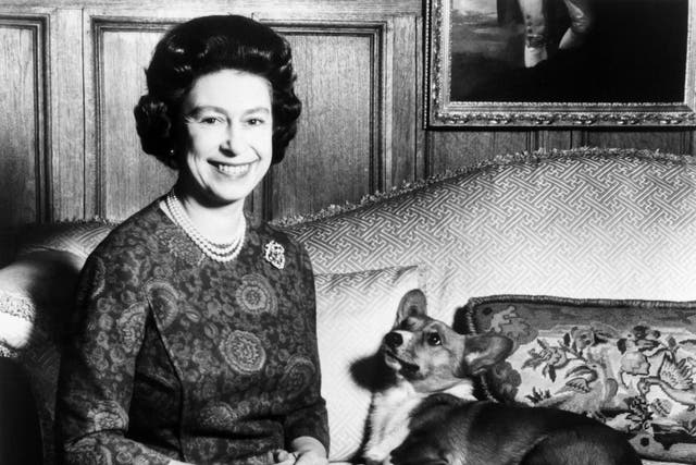<p>The Queen with one of her corgis in 1970</p>