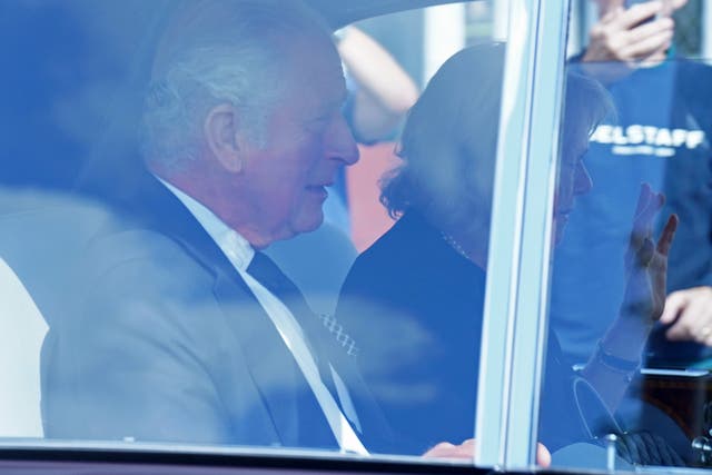 <p>King Charles and the Queen Consort have arrived back in London ahead of his first national address as monarch </p>