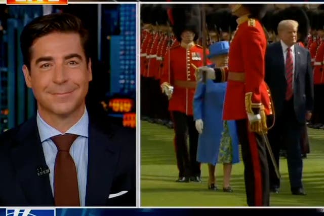 <p>Jesse Watters of Fox News said the Queen ‘never had a better time’ than with Donald Trump</p>