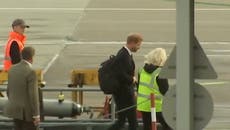 Prince Harry arrives at Aberdeen Airport for flight back to London