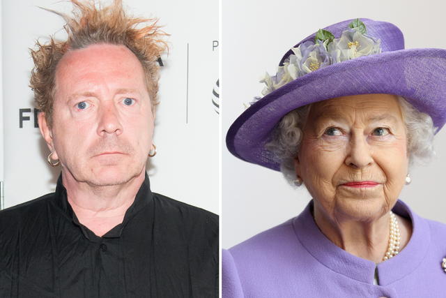 <p>John Lydon and Queen Elizabeth II</p>