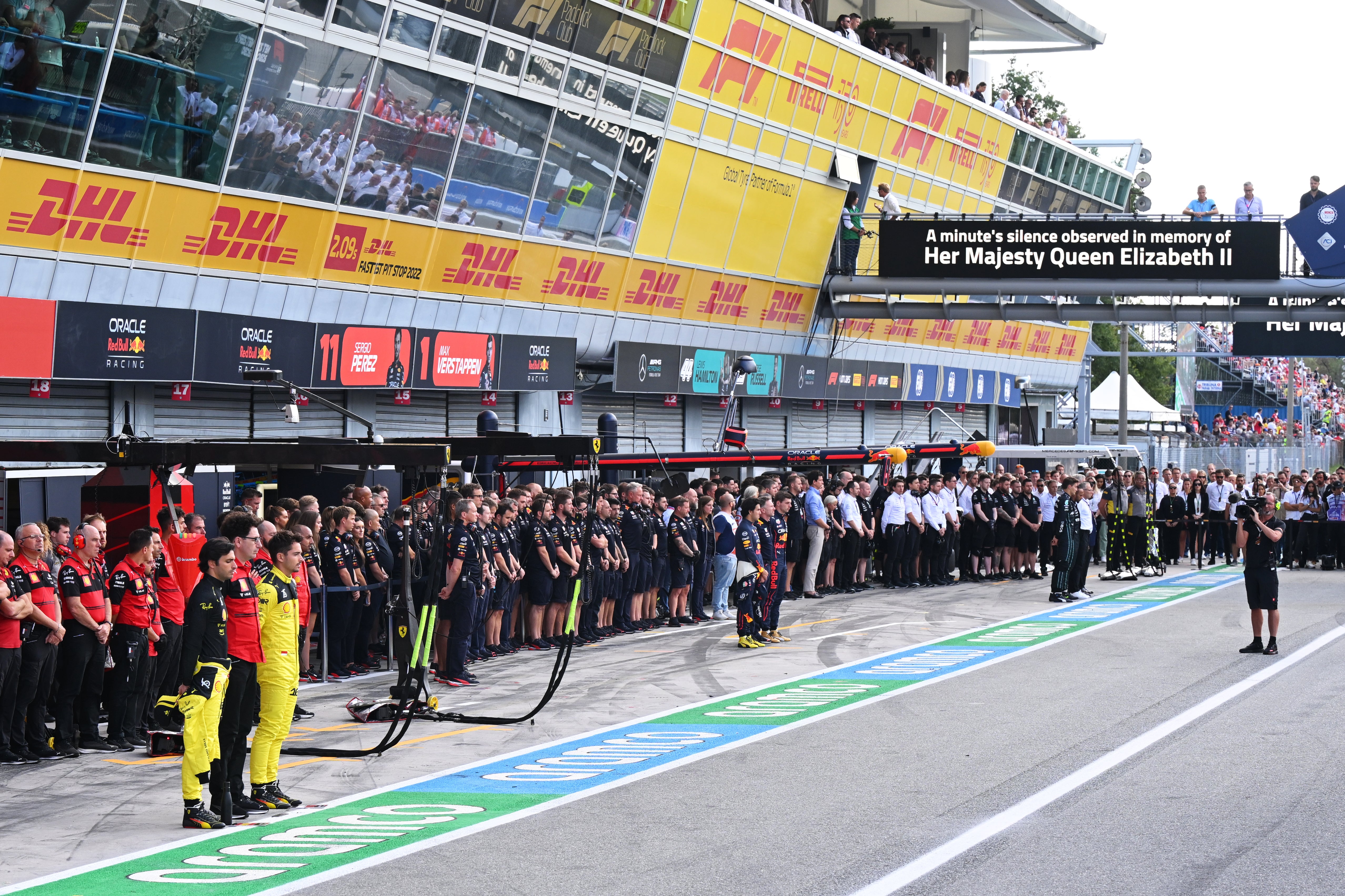 The F1 paddock held a one minute silence prior to first practice on Friday at Monza