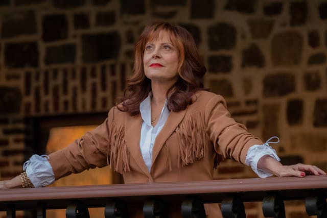 <p>Hassle in tassels: Susan Sarandon as country music star Dottie Roman in ‘Monarch’</p>