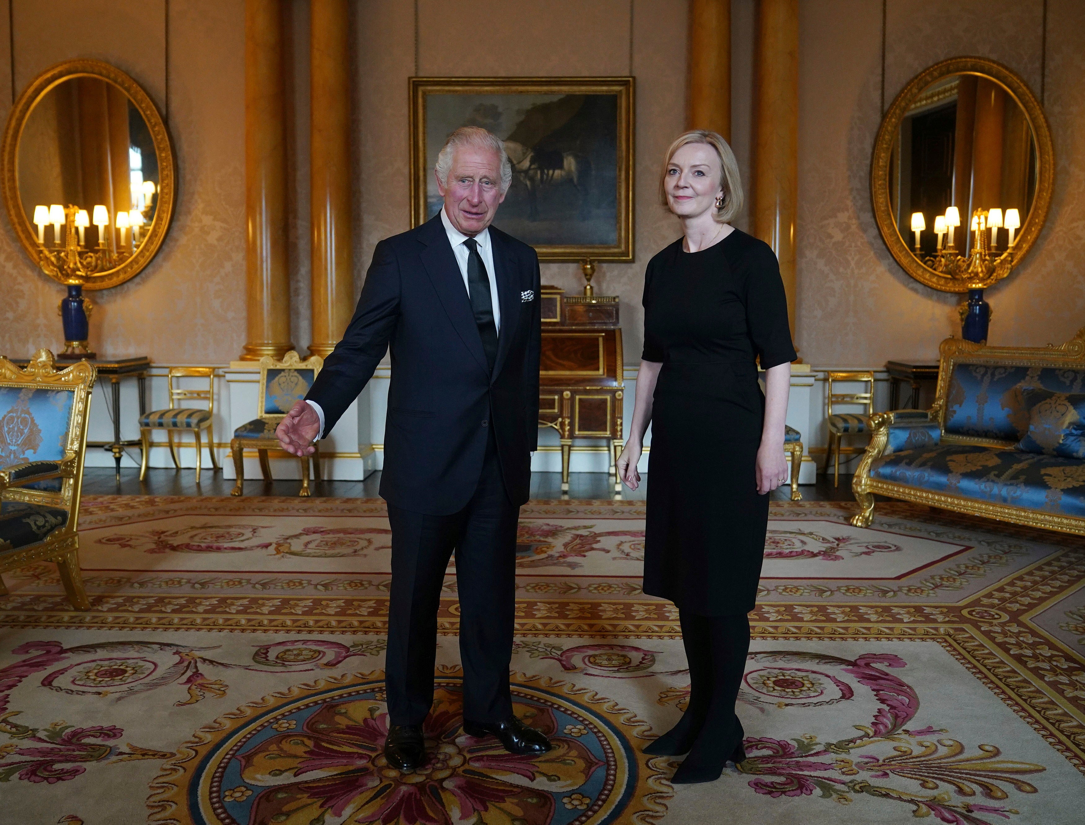 Shortly before his first speech to the nation, Charles held his first audience with new prime minister Liz Truss at Buckingham Palace