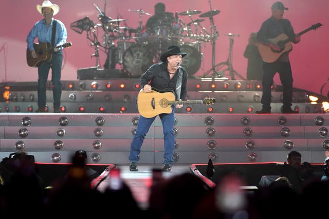 Country music star Garth Brooks performs in Dublin (Brian Lawless/PA)